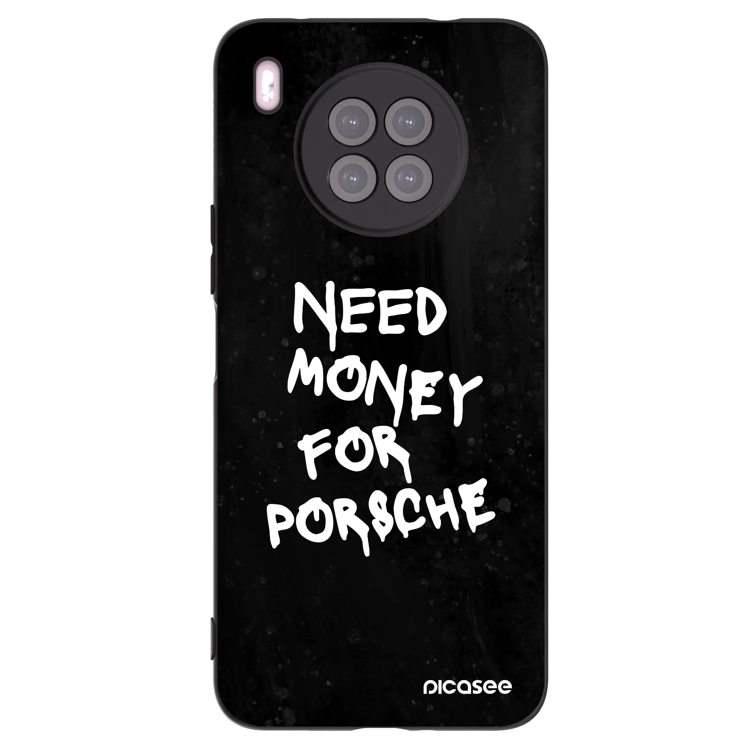 Picasee silikonowe czarne etui na Huawei Nova 8i - Black Dollar