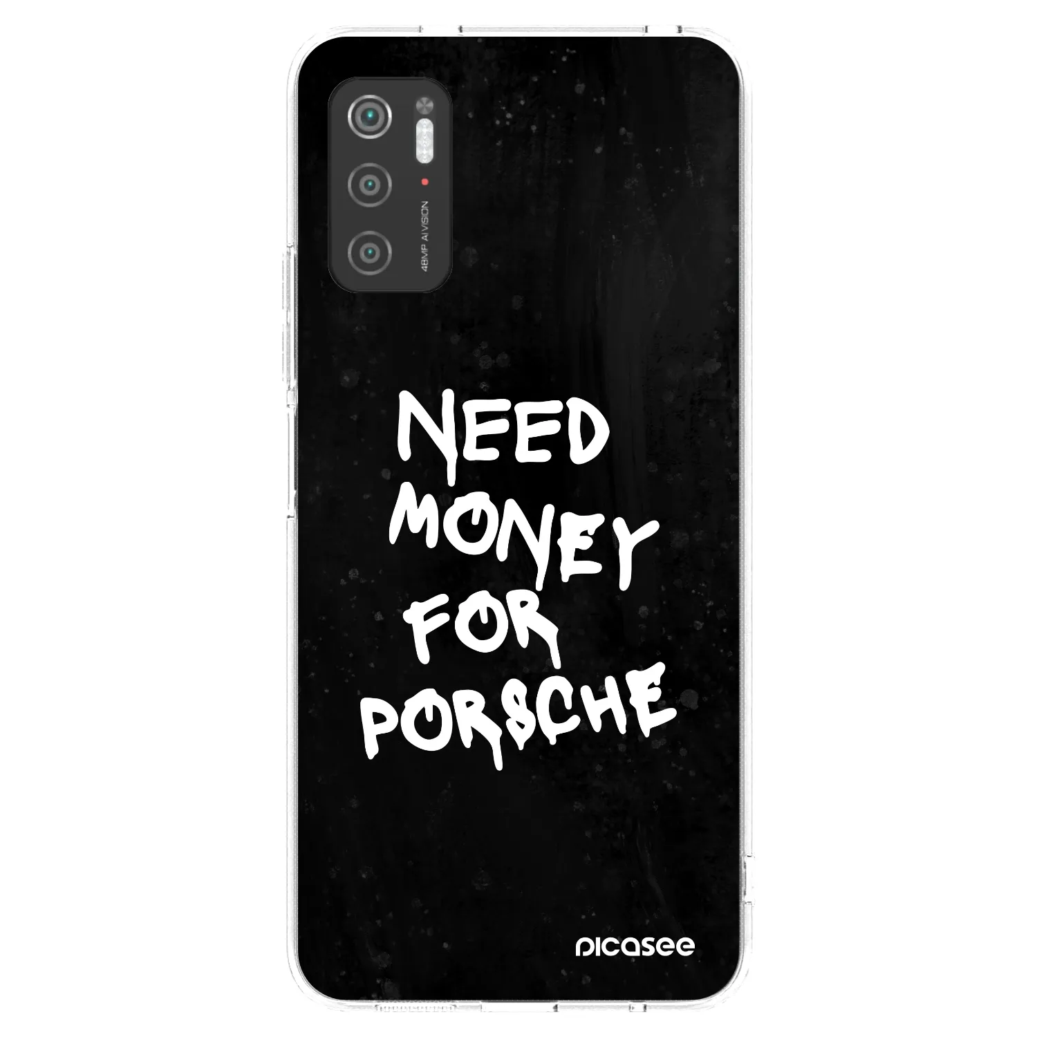 Picasee silikonowe przeźroczyste etui na Xiaomi Poco M3 Pro 5G - Black Dollar