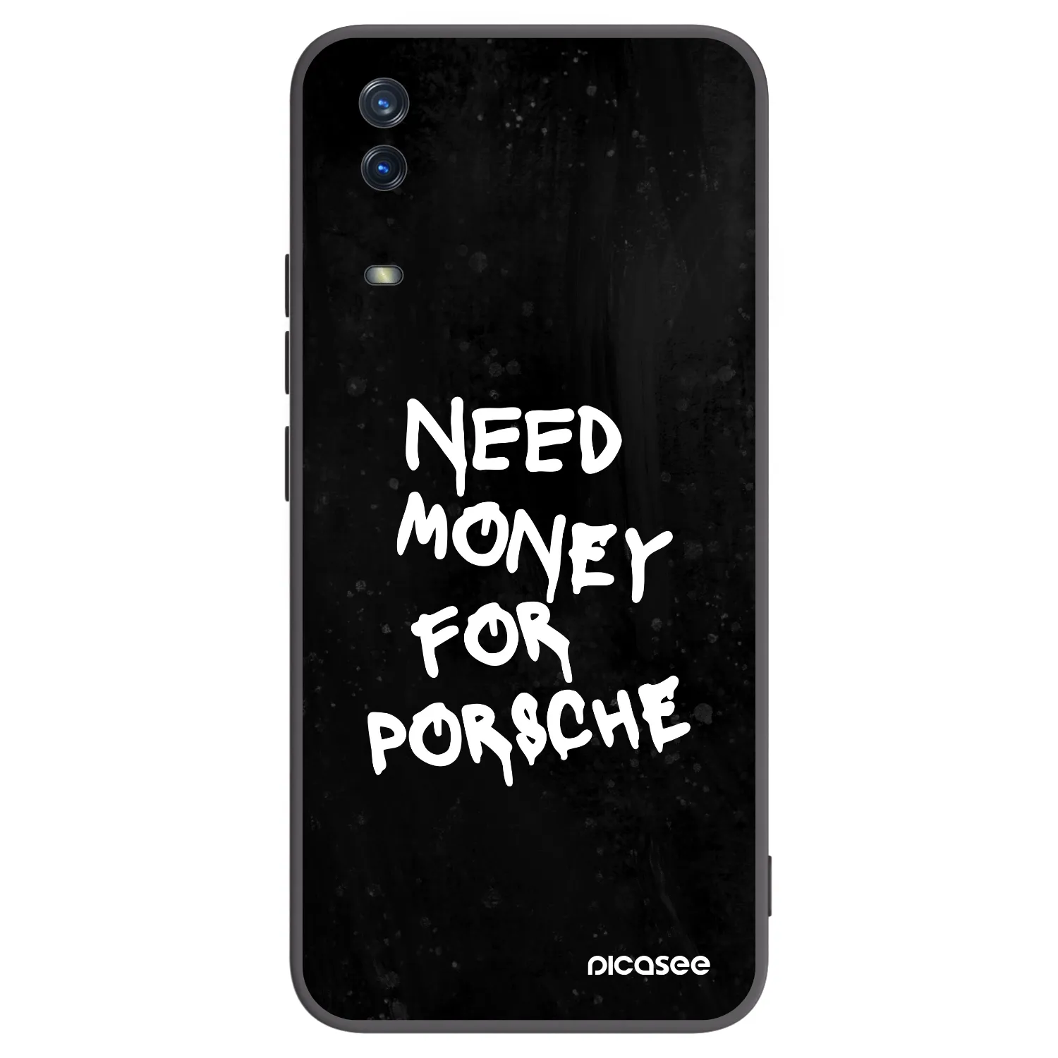 Picasee silikonowe czarne etui na Vivo Y11s - Black Dollar