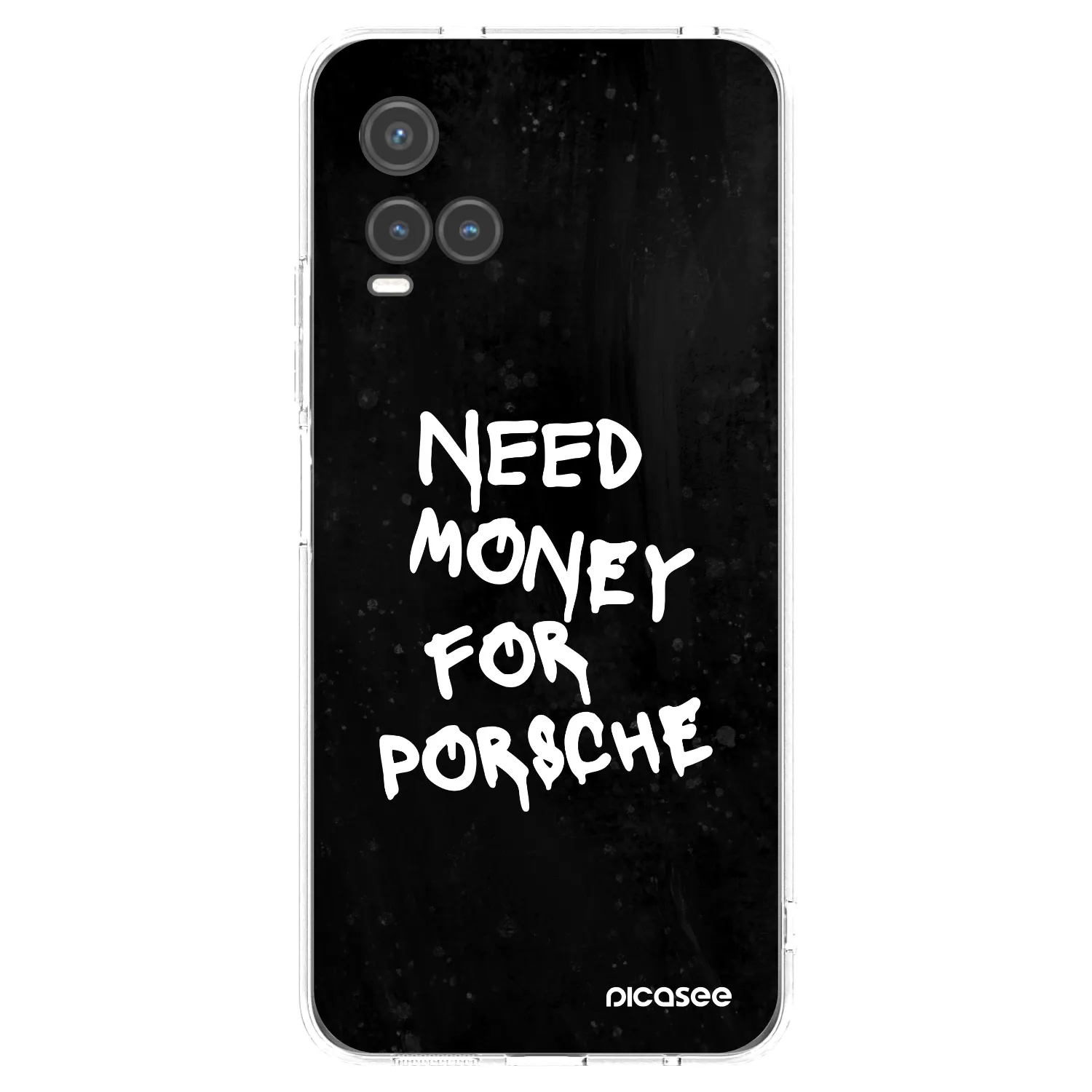 Picasee silikonowe przeźroczyste etui na Vivo Y33s - Black Dollar