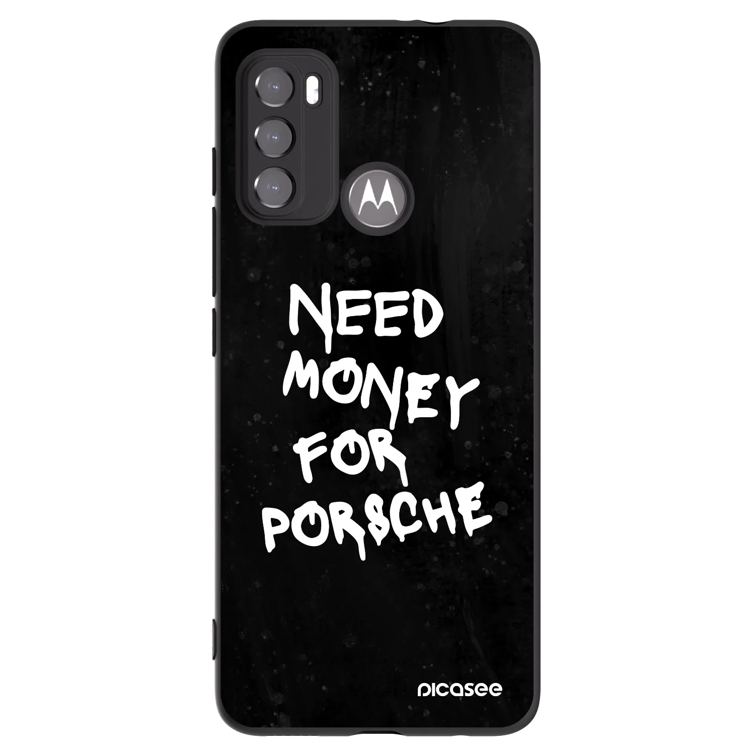 Picasee silikonowe czarne etui na Motorola Moto G60 - Black Dollar