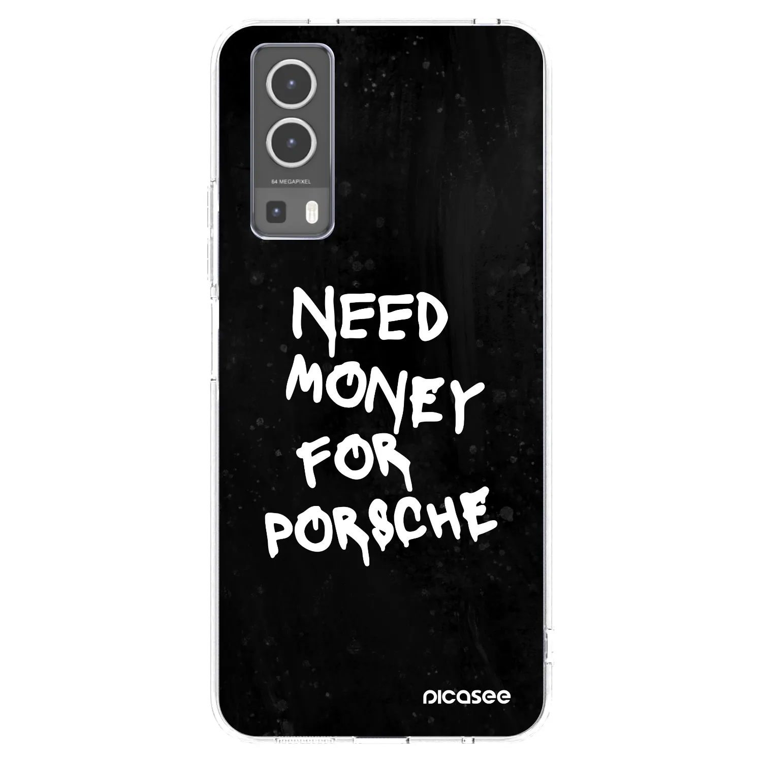 Picasee silikonowe przeźroczyste etui na Vivo Y72 5G - Black Dollar