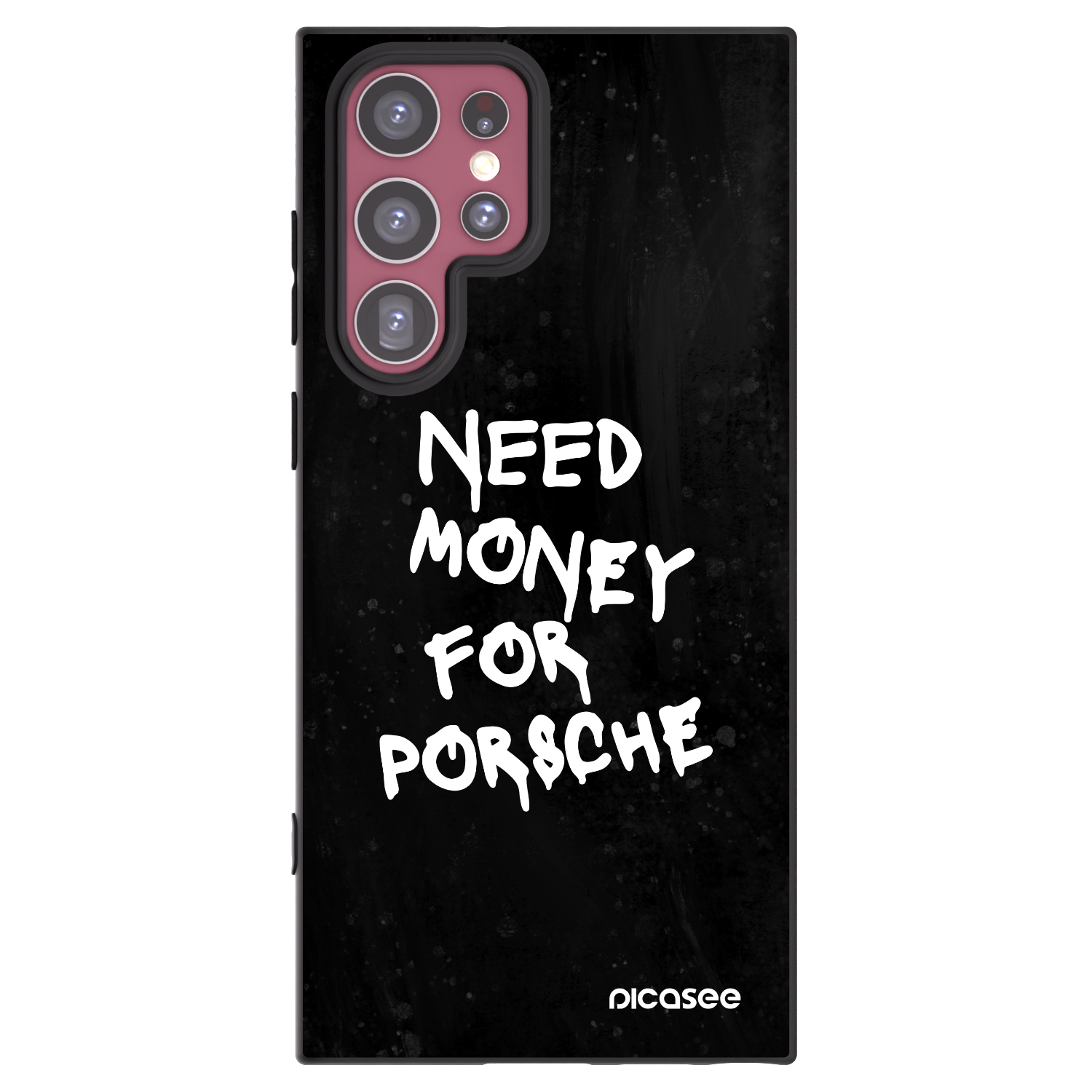 Picasee silikonowe czarne etui na Samsung Galaxy S22 Ultra 5G - Black Dollar