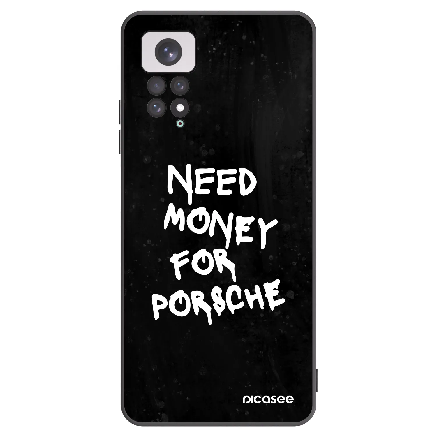 Picasee silikonowe czarne etui na Xiaomi Redmi Note 11 - Black Dollar