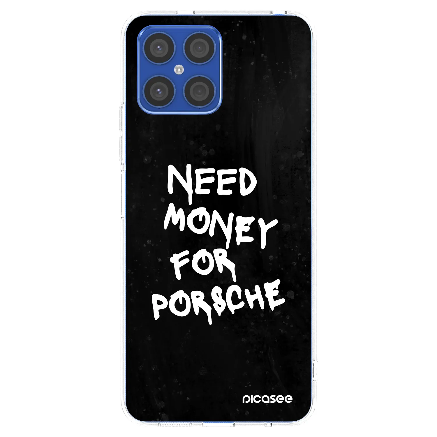 Picasee silikonowe przeźroczyste etui na Honor X8 4G - Black Dollar