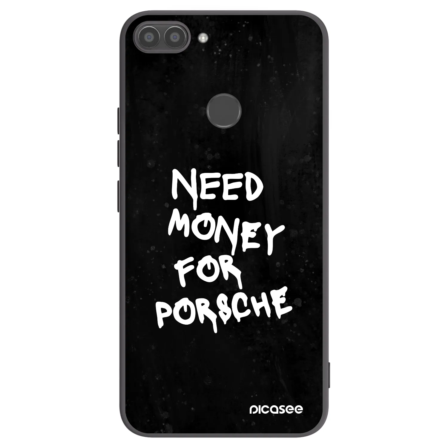 Picasee silikonowe czarne etui na Huawei P Smart - Black Dollar