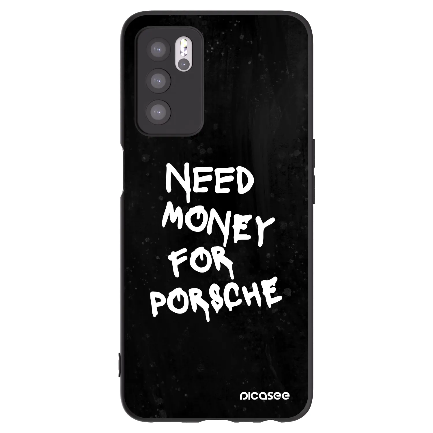 Picasee silikonowe czarne etui na OPPO A16s - Black Dollar