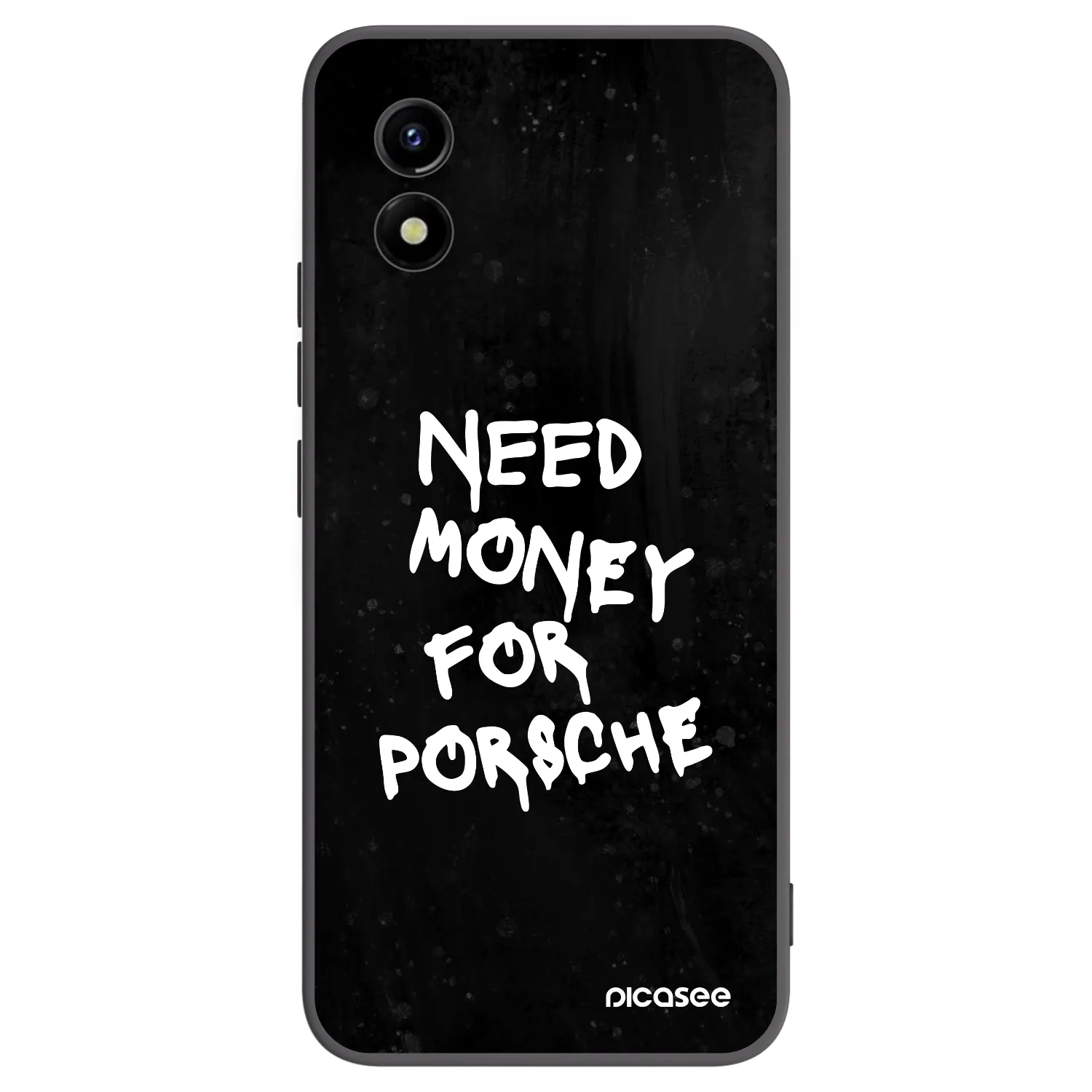 Picasee silikonowe czarne etui na Vivo Y01 - Black Dollar