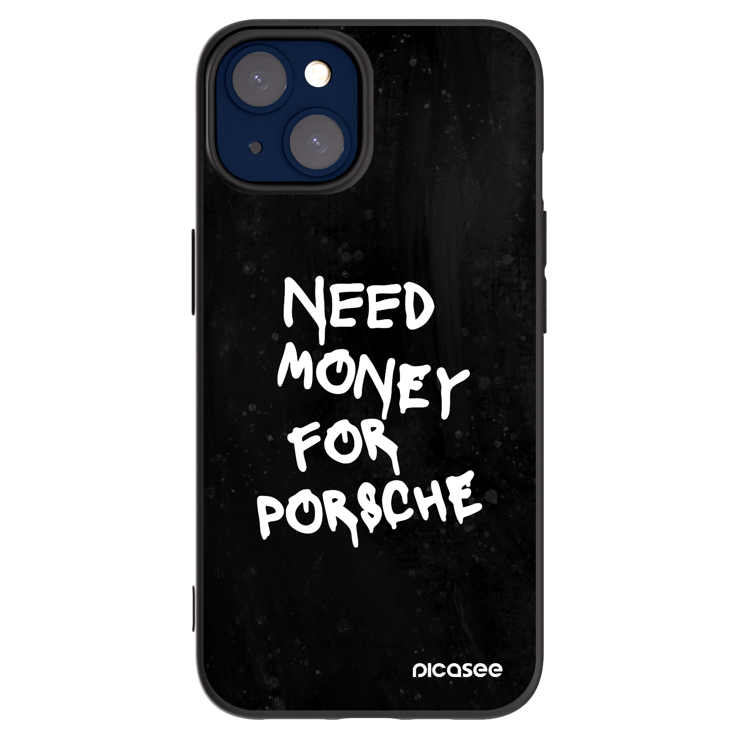 Picasee silikonowe czarne etui na Apple iPhone 14 - Black Dollar