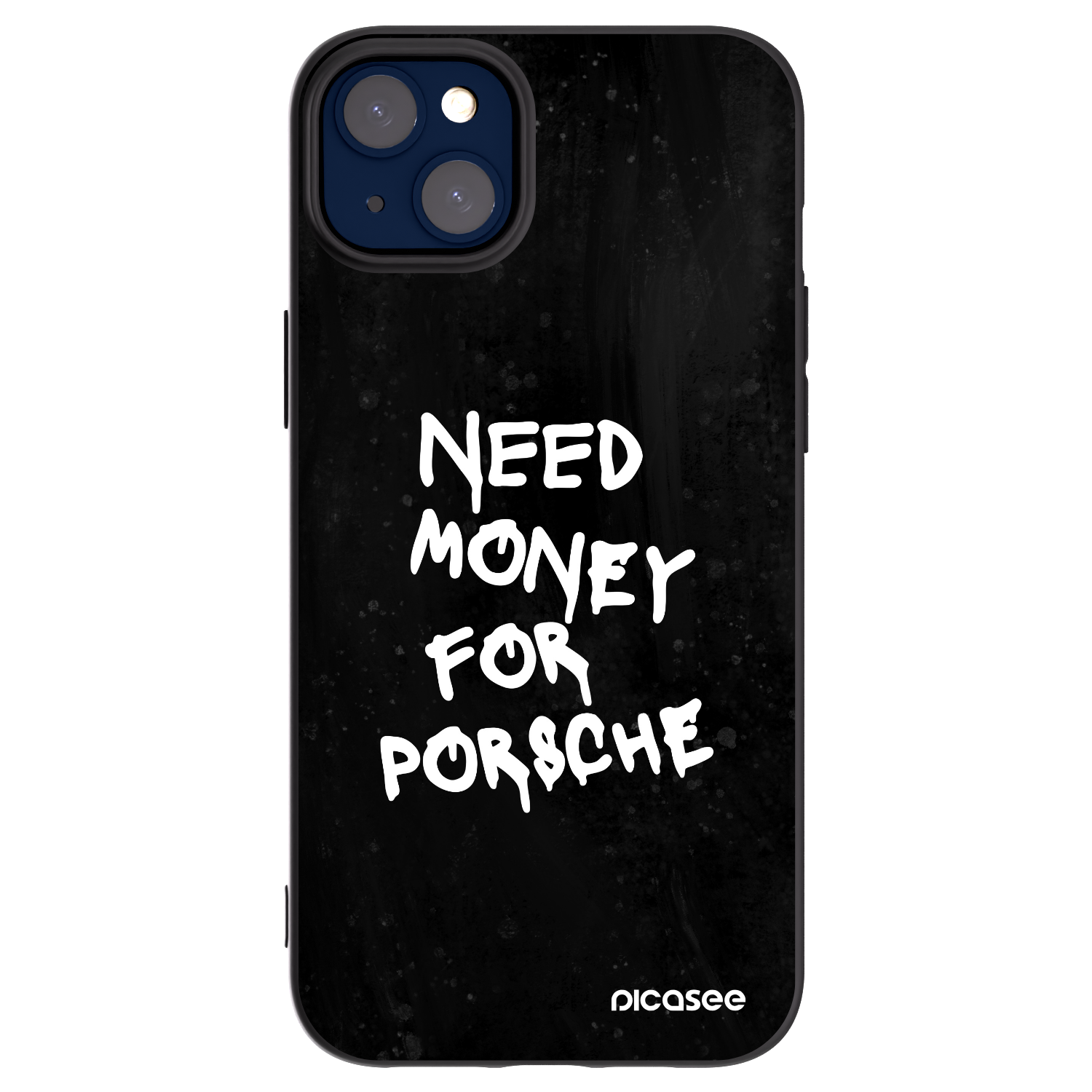 Picasee silikonowe czarne etui na Apple iPhone 14 Plus - Black Dollar