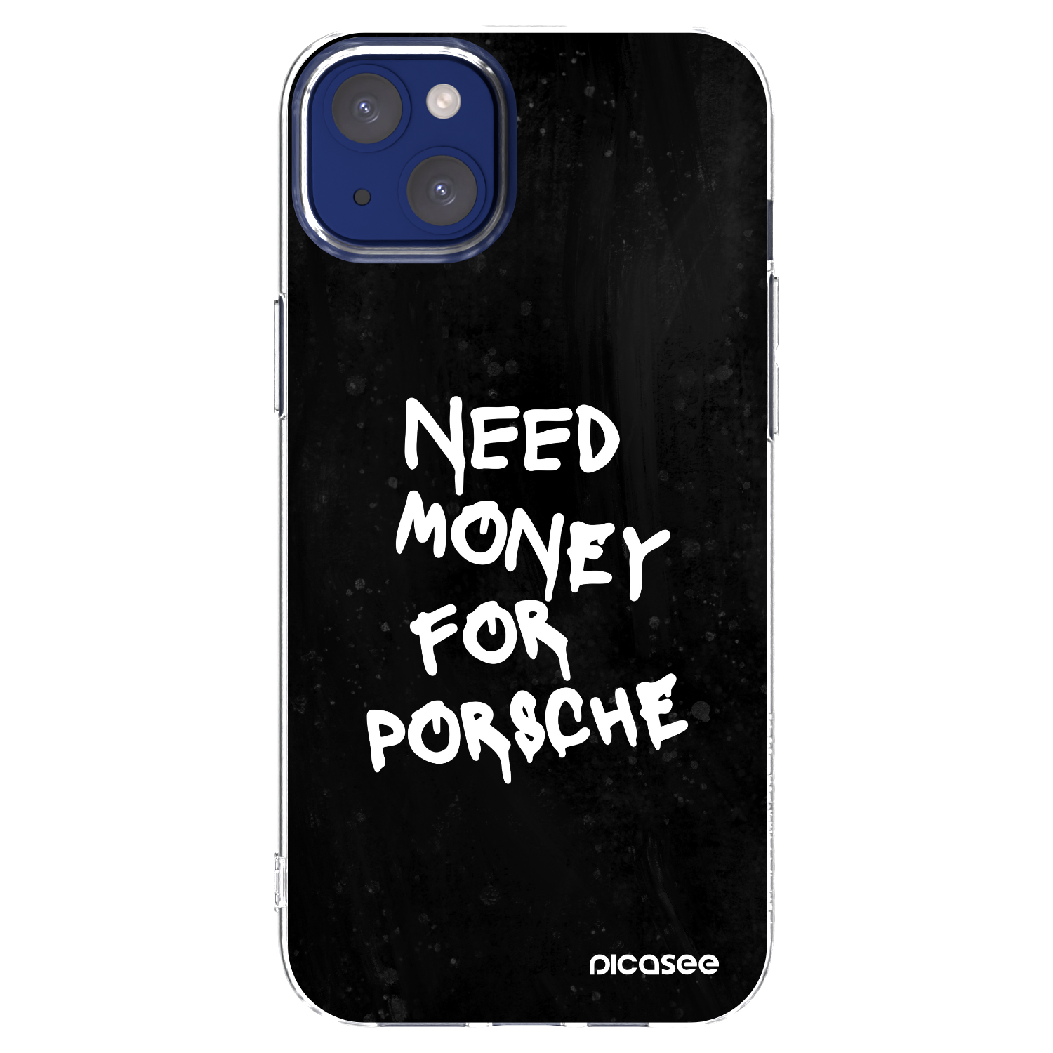 Picasee silikonowe przeźroczyste etui na Apple iPhone 14 Plus - Black Dollar