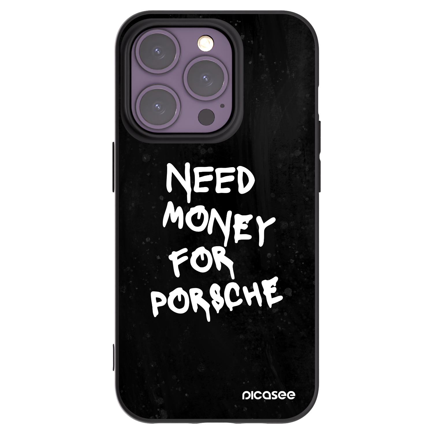 Picasee silikonowe czarne etui na Apple iPhone 14 Pro - Black Dollar
