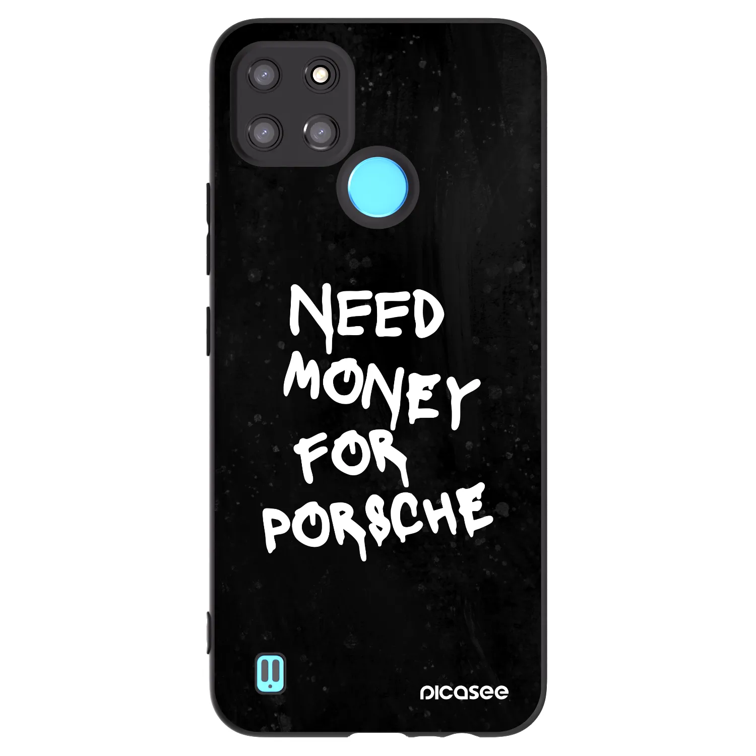Picasee silikonowe czarne etui na Realme C21Y - Black Dollar