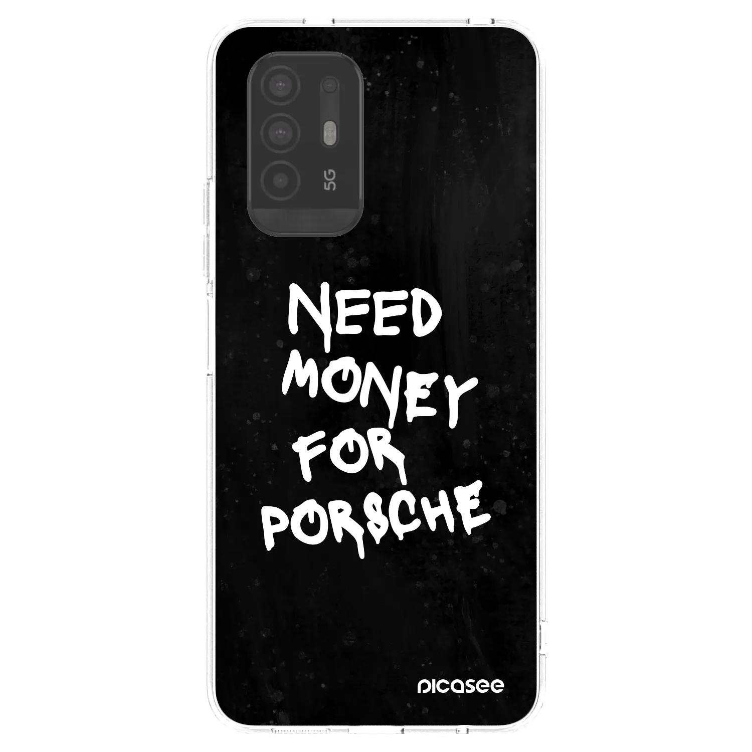 Picasee silikonowe przeźroczyste etui na OPPO A94 5G - Black Dollar