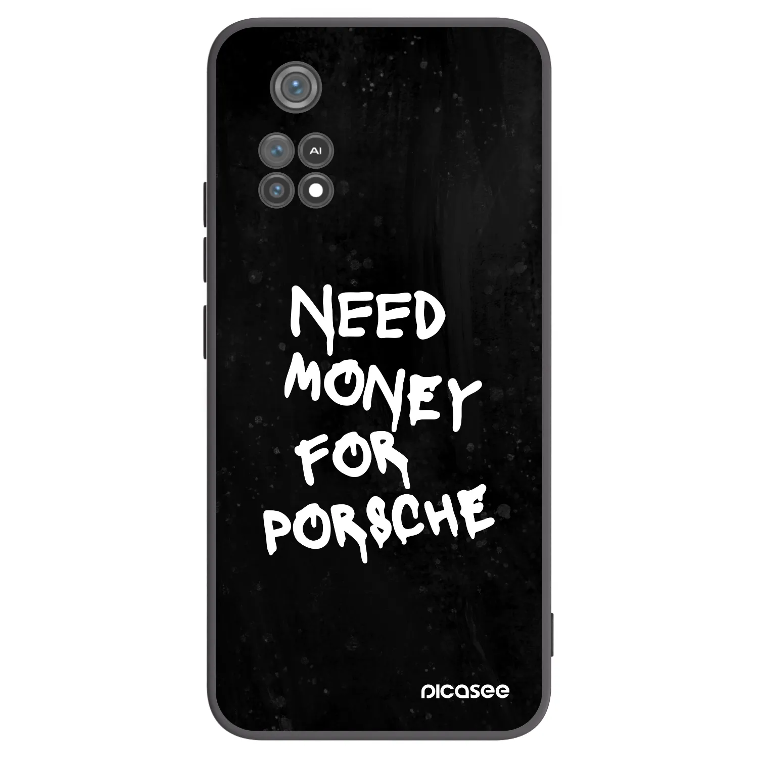 Picasee silikonowe czarne etui na Xiaomi Poco M4 Pro - Black Dollar