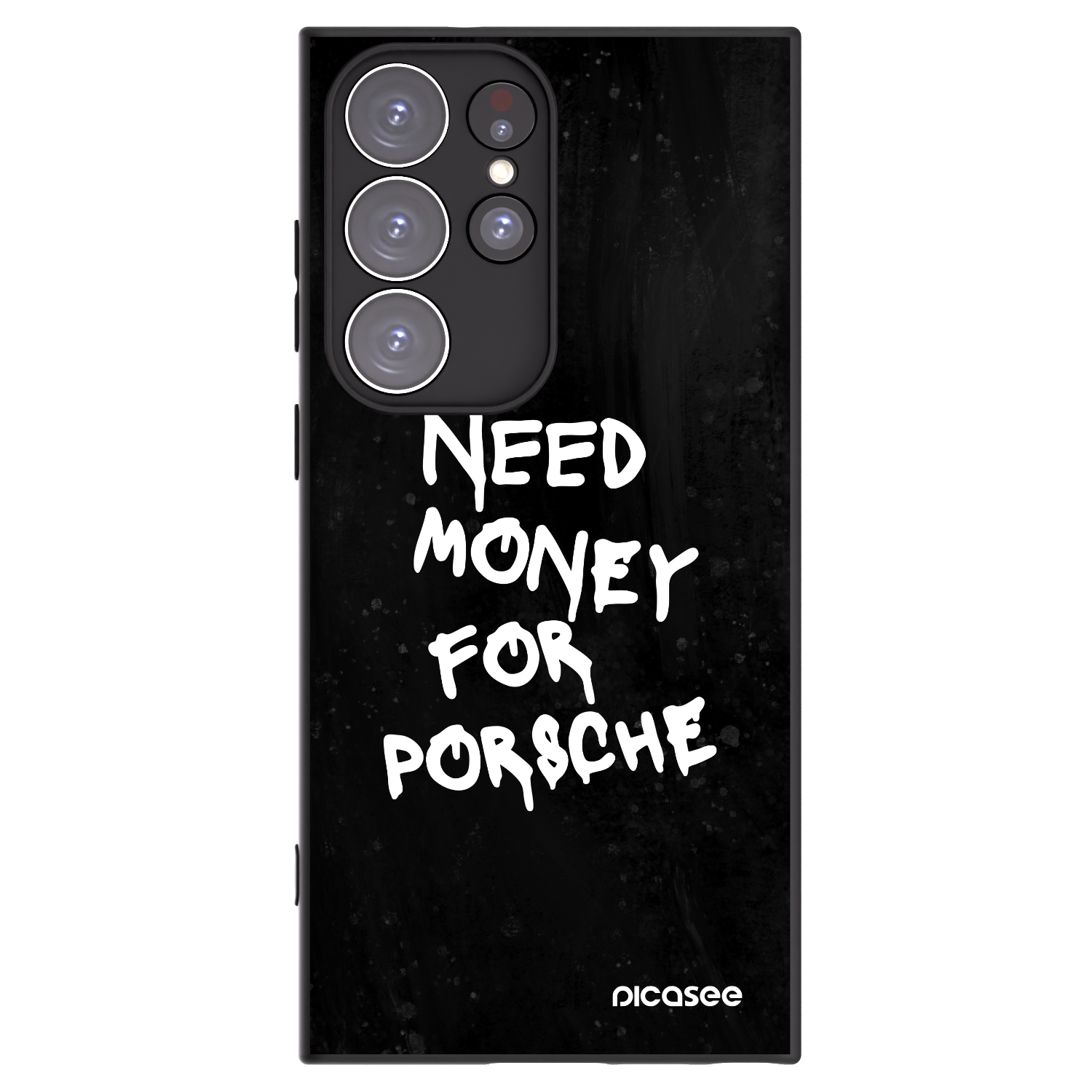 Picasee silikonowe czarne etui na Samsung Galaxy S23 Ultra 5G - Black Dollar