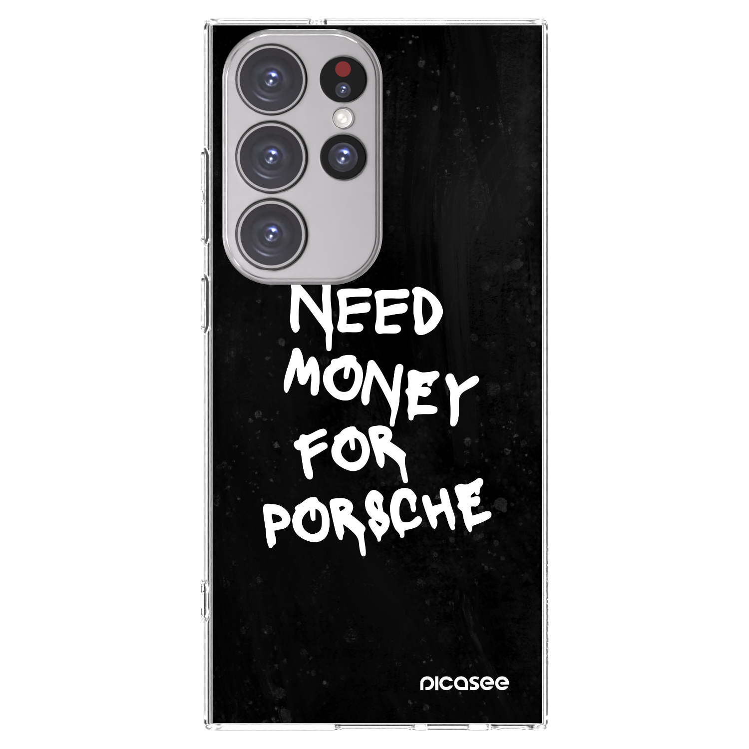 Picasee silikonowe przeźroczyste etui na Samsung Galaxy S23 Ultra 5G - Black Dollar