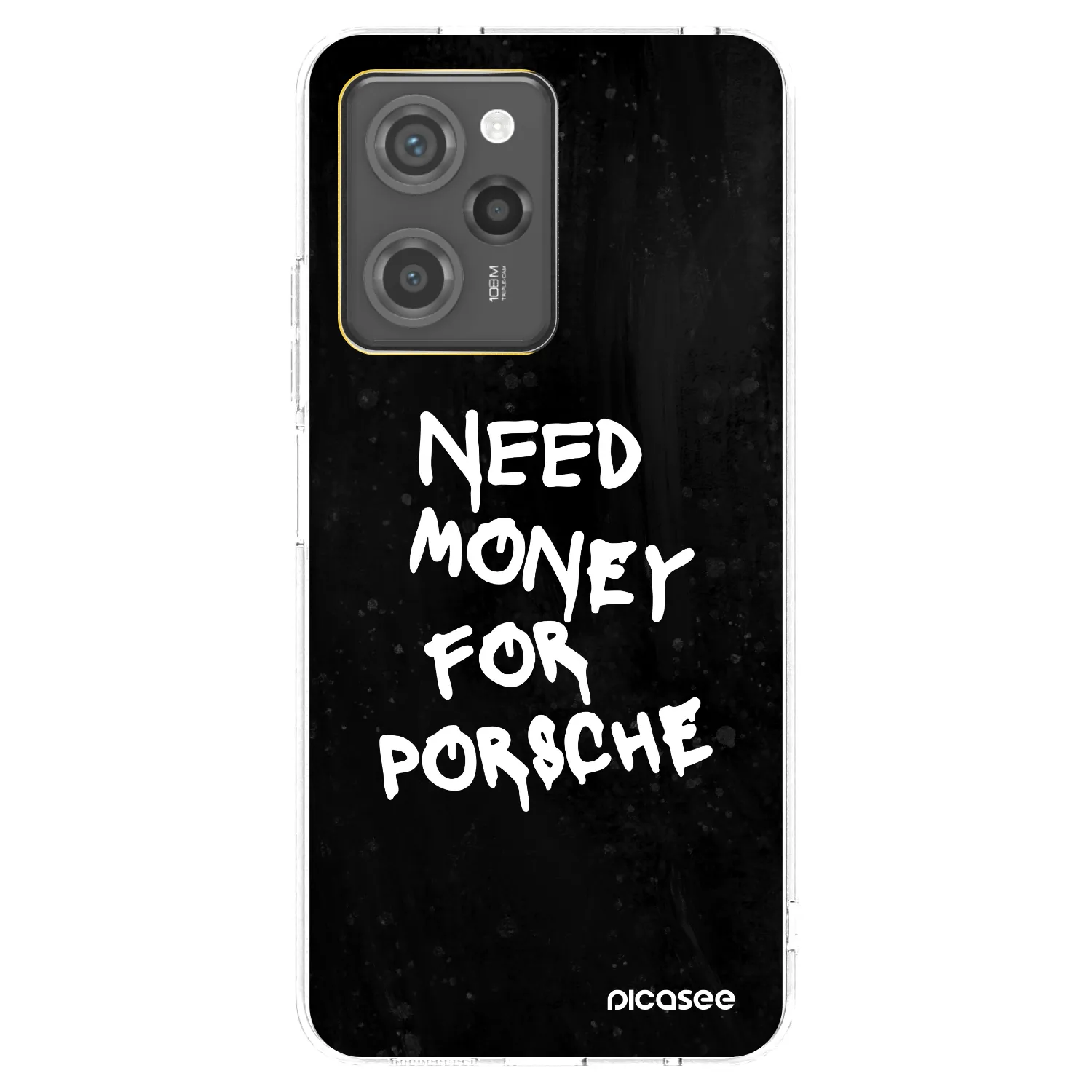 Picasee silikonowe czarne etui na Xiaomi Poco X5 Pro - Black Dollar