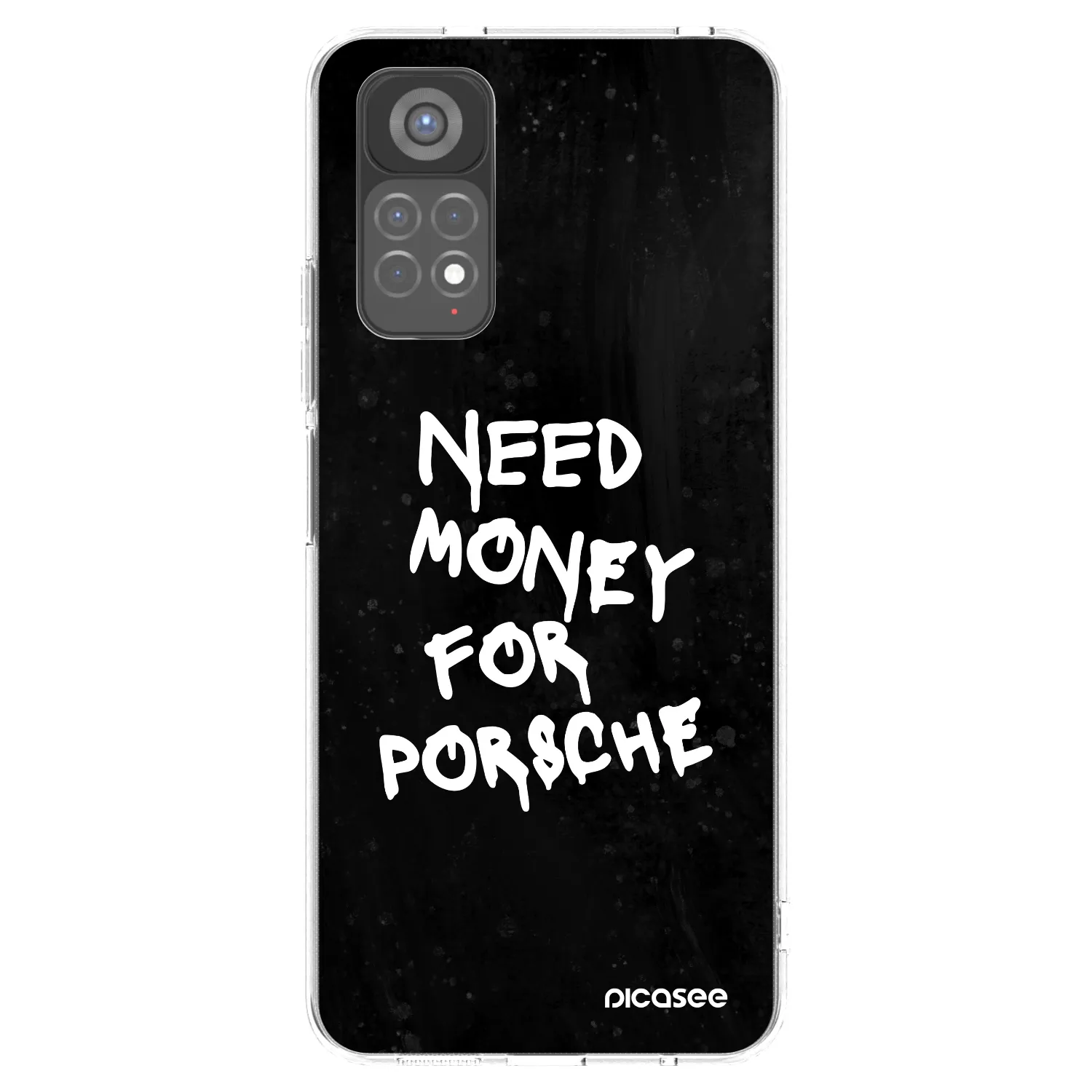 Picasee silikonowe przeźroczyste etui na Xiaomi Redmi Note 11S 5G - Black Dollar