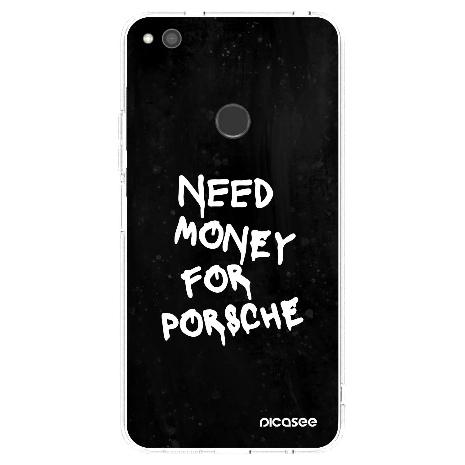 Picasee silikonowe przeźroczyste etui na Huawei P9 Lite 2017 - Black Dollar