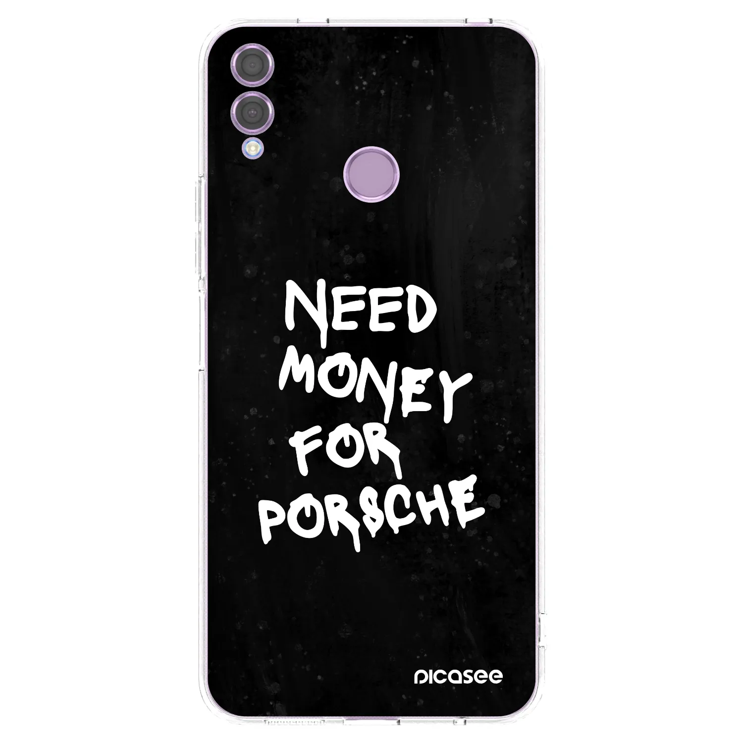 Picasee silikonowe przeźroczyste etui na Honor 8X - Black Dollar