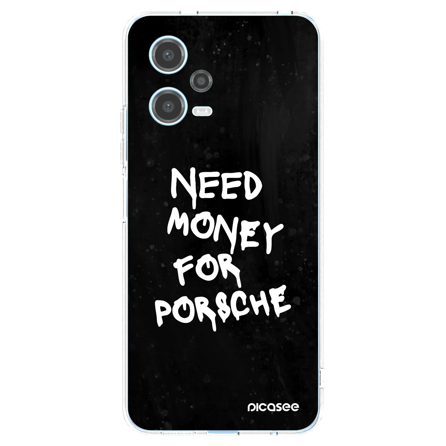 Picasee silikonowe przeźroczyste etui na Xiaomi Redmi Note 12 5G - Black Dollar