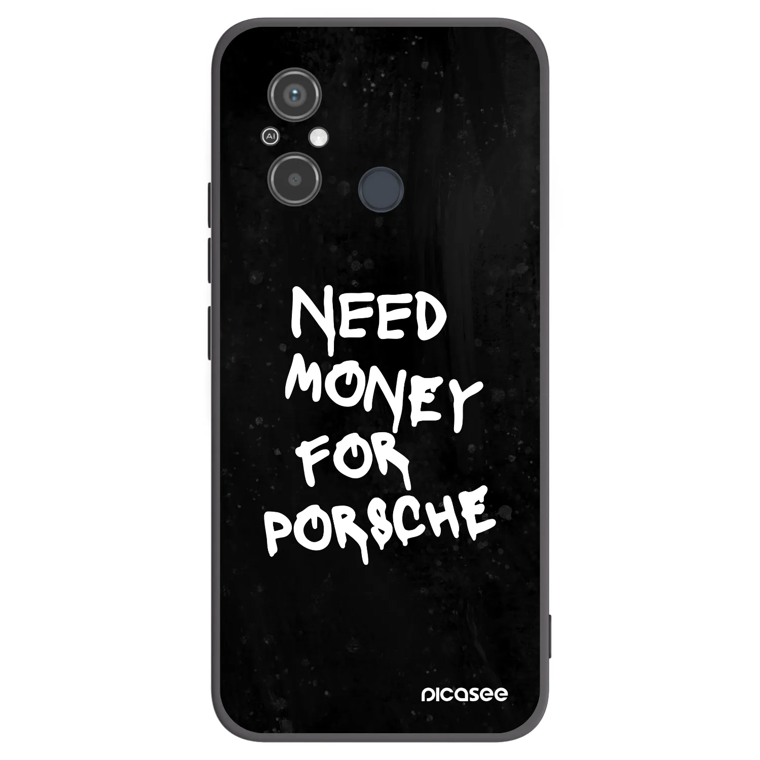 Picasee silikonowe czarne etui na Xiaomi Redmi 12C - Black Dollar