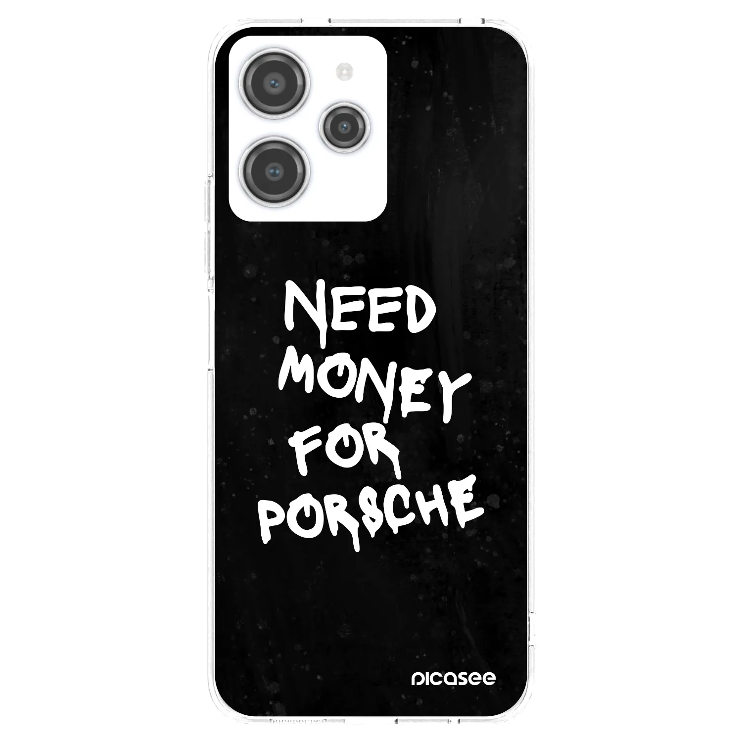 Picasee silikonowe przeźroczyste etui na Xiaomi Redmi 12 4G - Black Dollar
