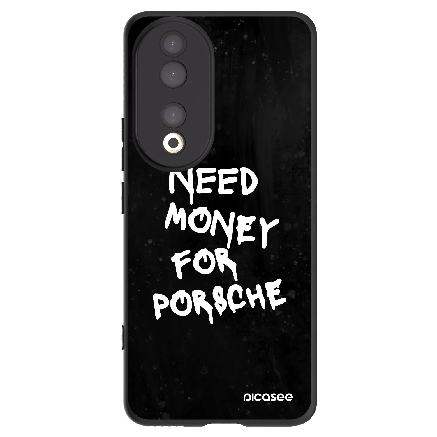 Picasee silikonowe czarne etui na Honor 90 5G - Black Dollar