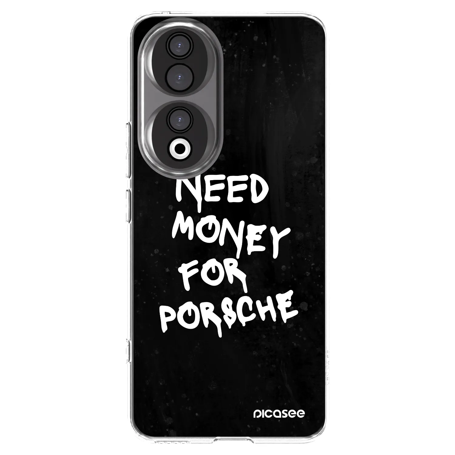 Picasee silikonowe przeźroczyste etui na Honor 90 5G - Black Dollar