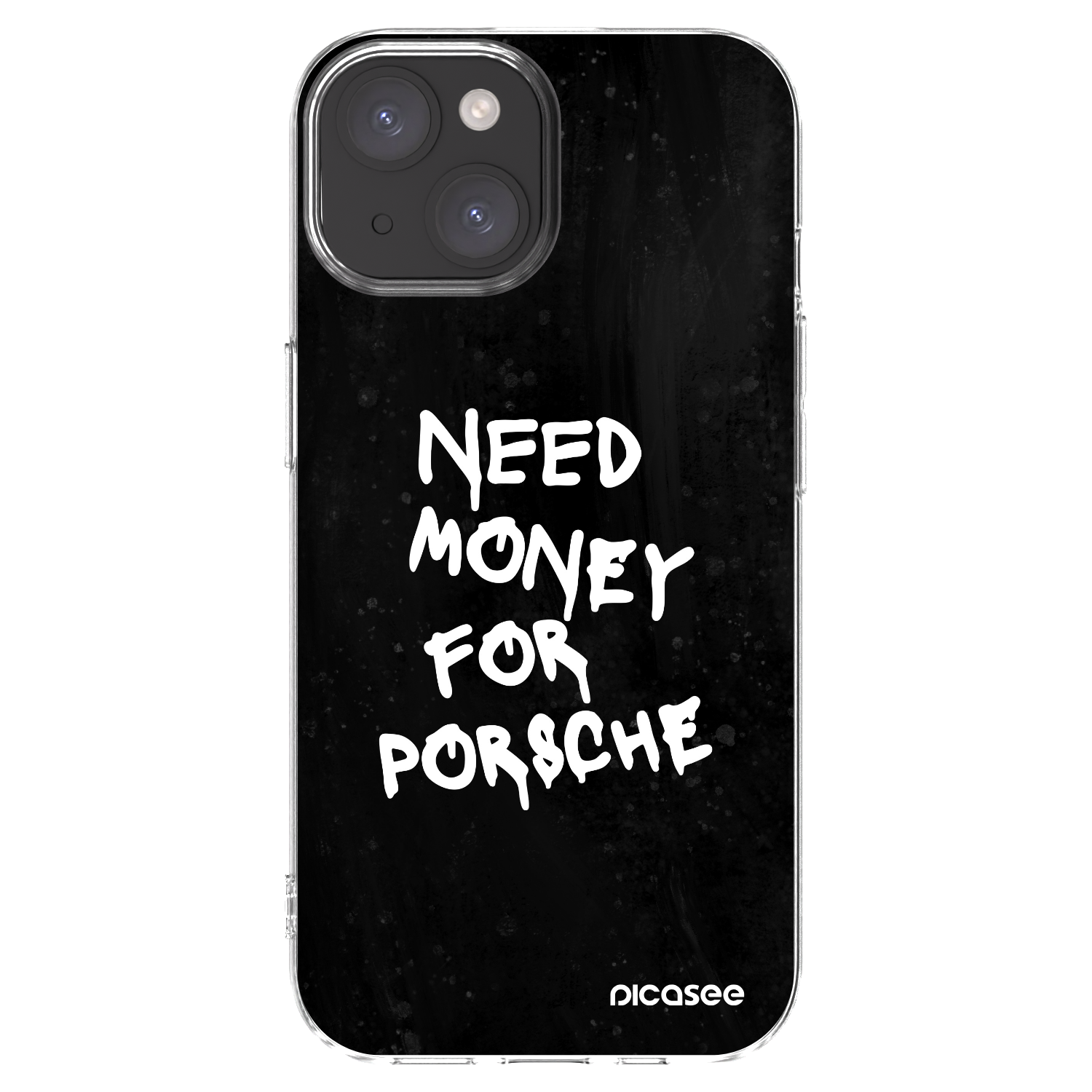 Picasee silikonowe przeźroczyste etui na Apple iPhone 15 - Black Dollar