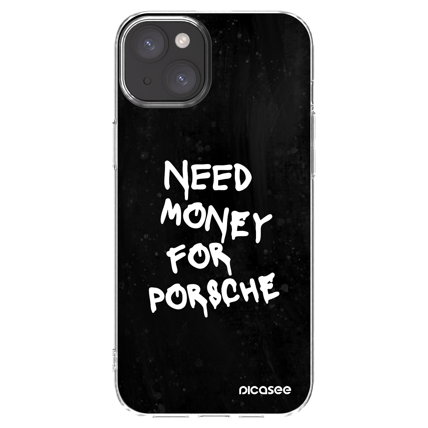 Picasee silikonowe przeźroczyste etui na Apple iPhone 15 Plus - Black Dollar