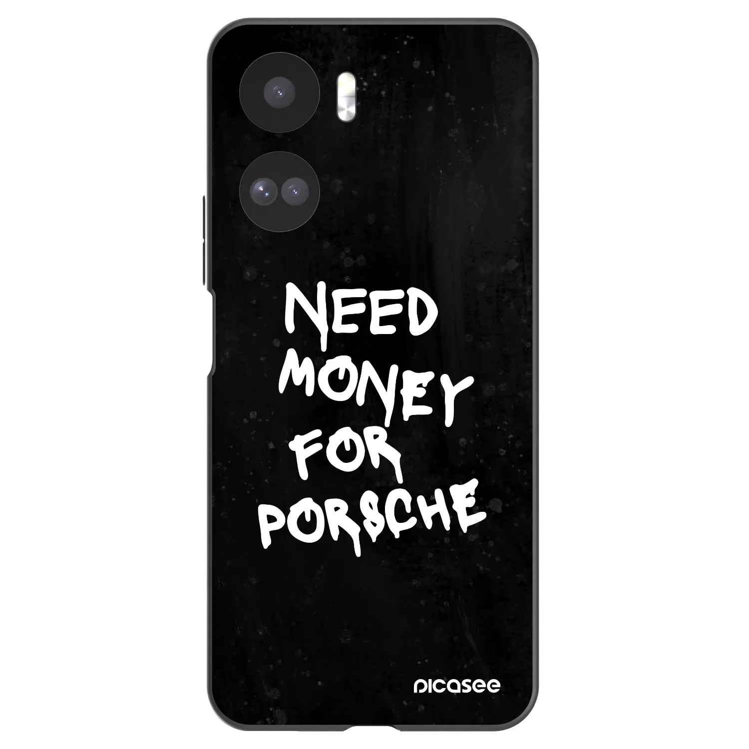 Picasee silikonowe czarne etui na Honor 90 Lite 5G - Black Dollar