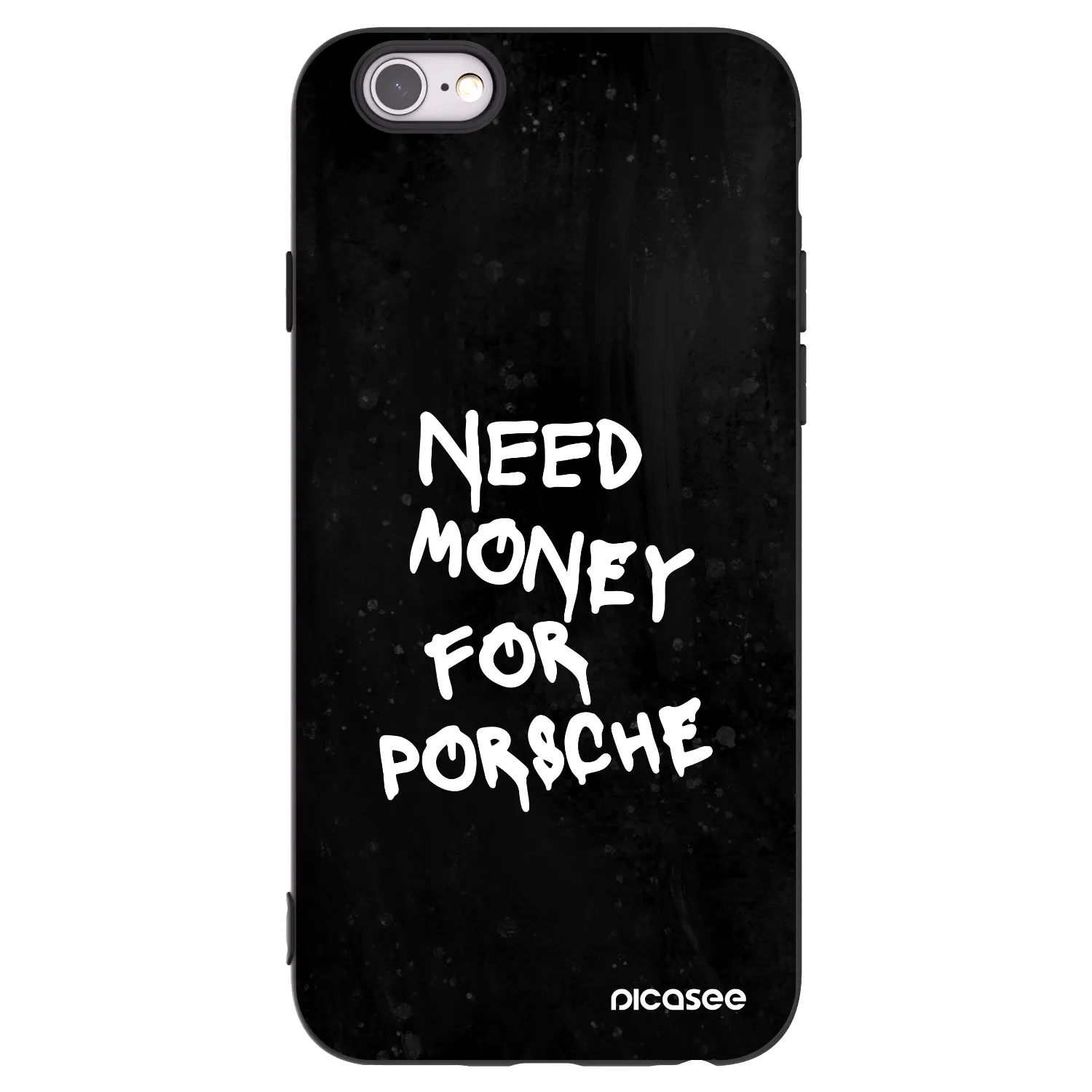 Picasee silikonowe czarne etui na Apple iPhone 6/6S - Black Dollar