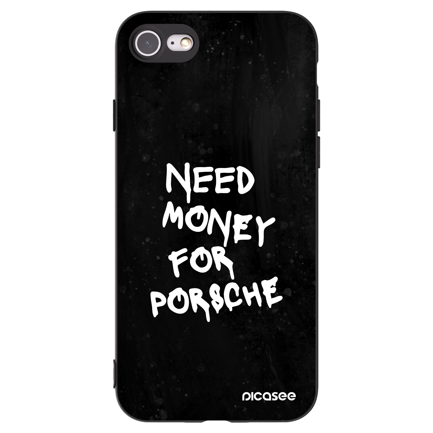 Picasee silikonowe czarne etui na Apple iPhone 7 - Black Dollar