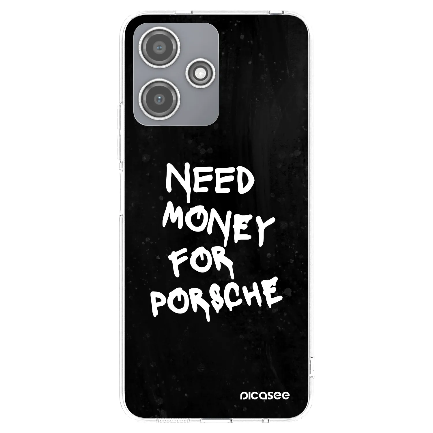 Picasee silikonowe przeźroczyste etui na Xiaomi Redmi 12 5G - Black Dollar