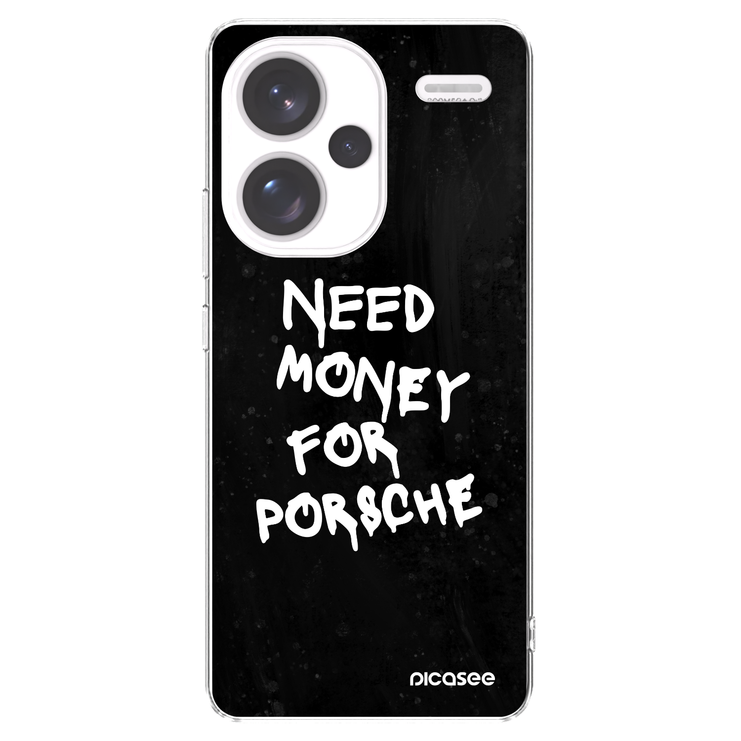 Picasee silikonowe przeźroczyste etui na Xiaomi Redmi Note 13 Pro+ 5G - Black Dollar