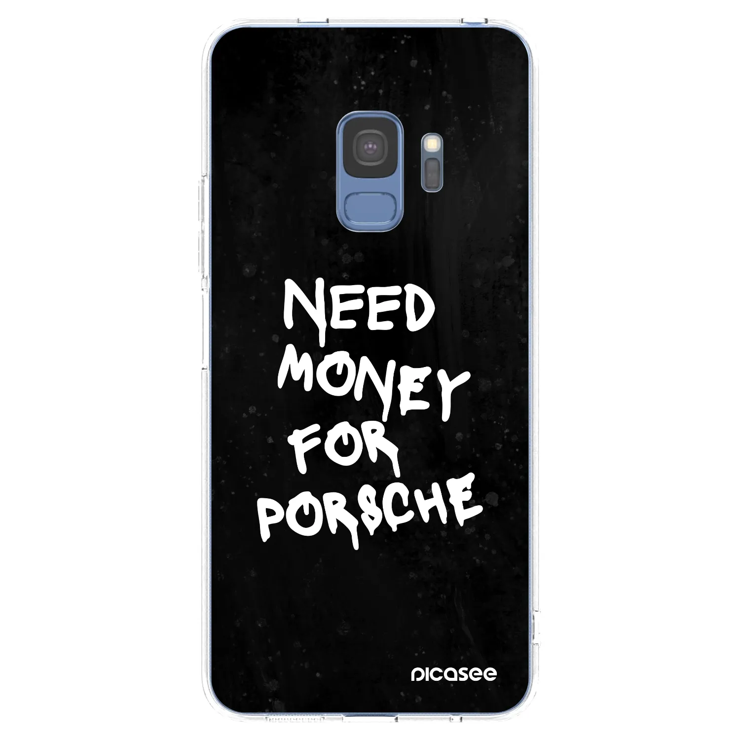 Picasee silikonowe przeźroczyste etui na Samsung Galaxy S9 G960F - Black Dollar
