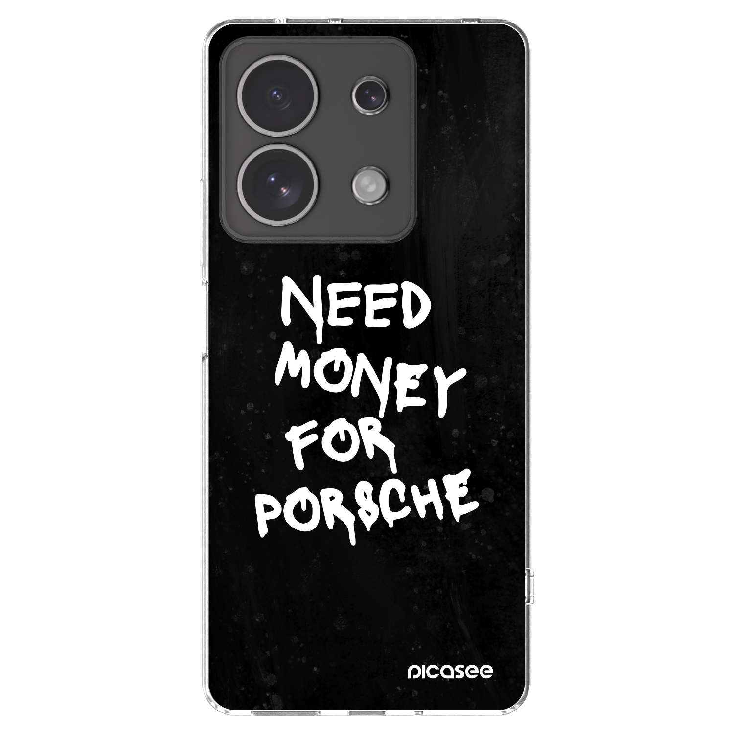 Picasee silikonowe przeźroczyste etui na Xiaomi Redmi Note 13 4G - Black Dollar