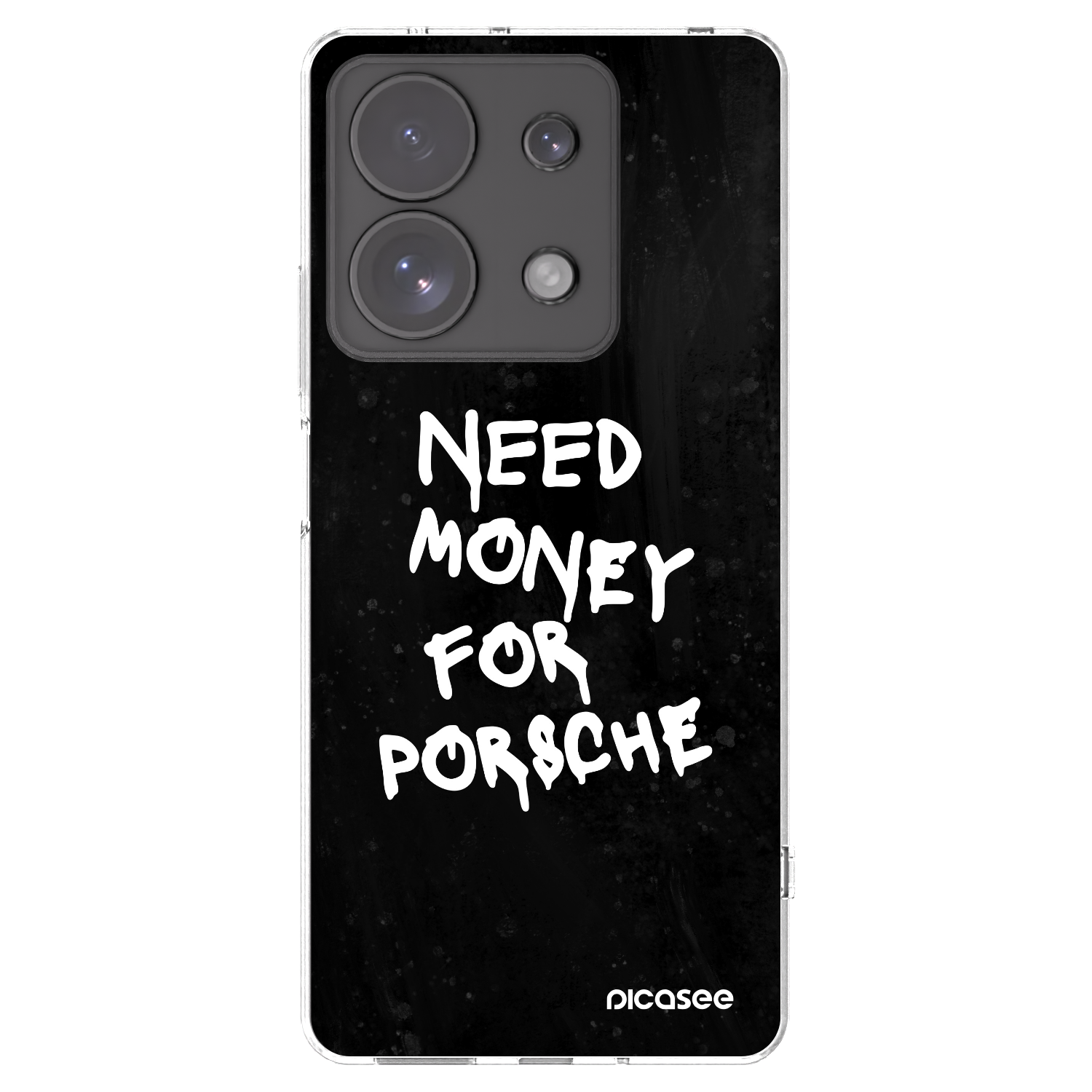 Picasee silikonowe przeźroczyste etui na Xiaomi Redmi Note 13 Pro 4G - Black Dollar
