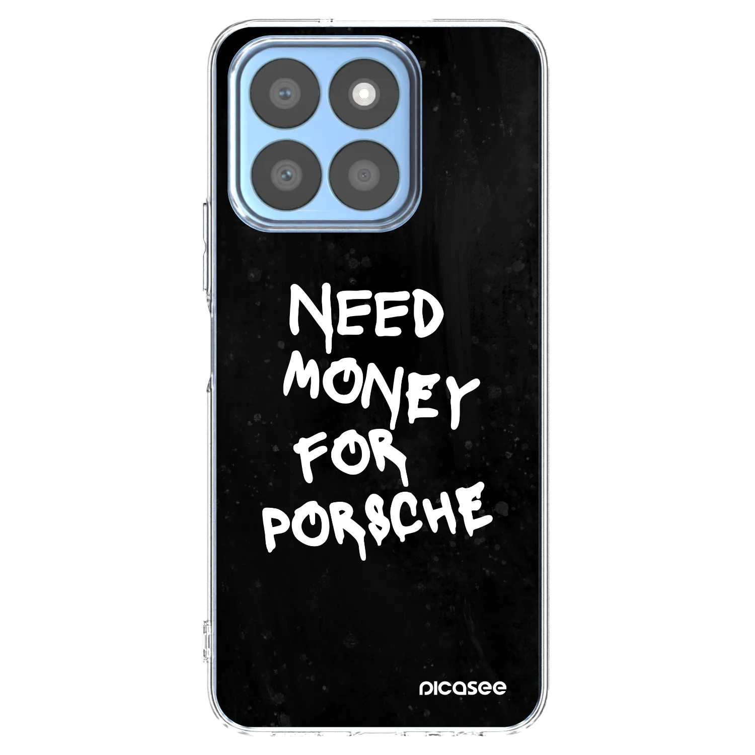 Picasee silikonowe przeźroczyste etui na Honor X8b - Black Dollar