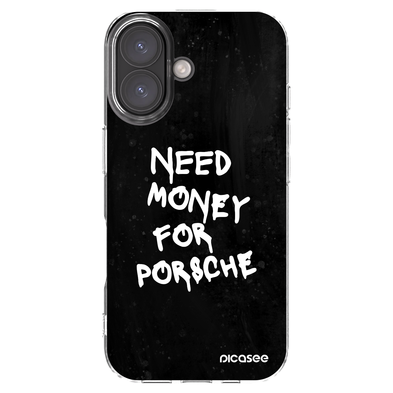 Picasee silikonowe przeźroczyste etui na Apple iPhone 16 - Black Dollar