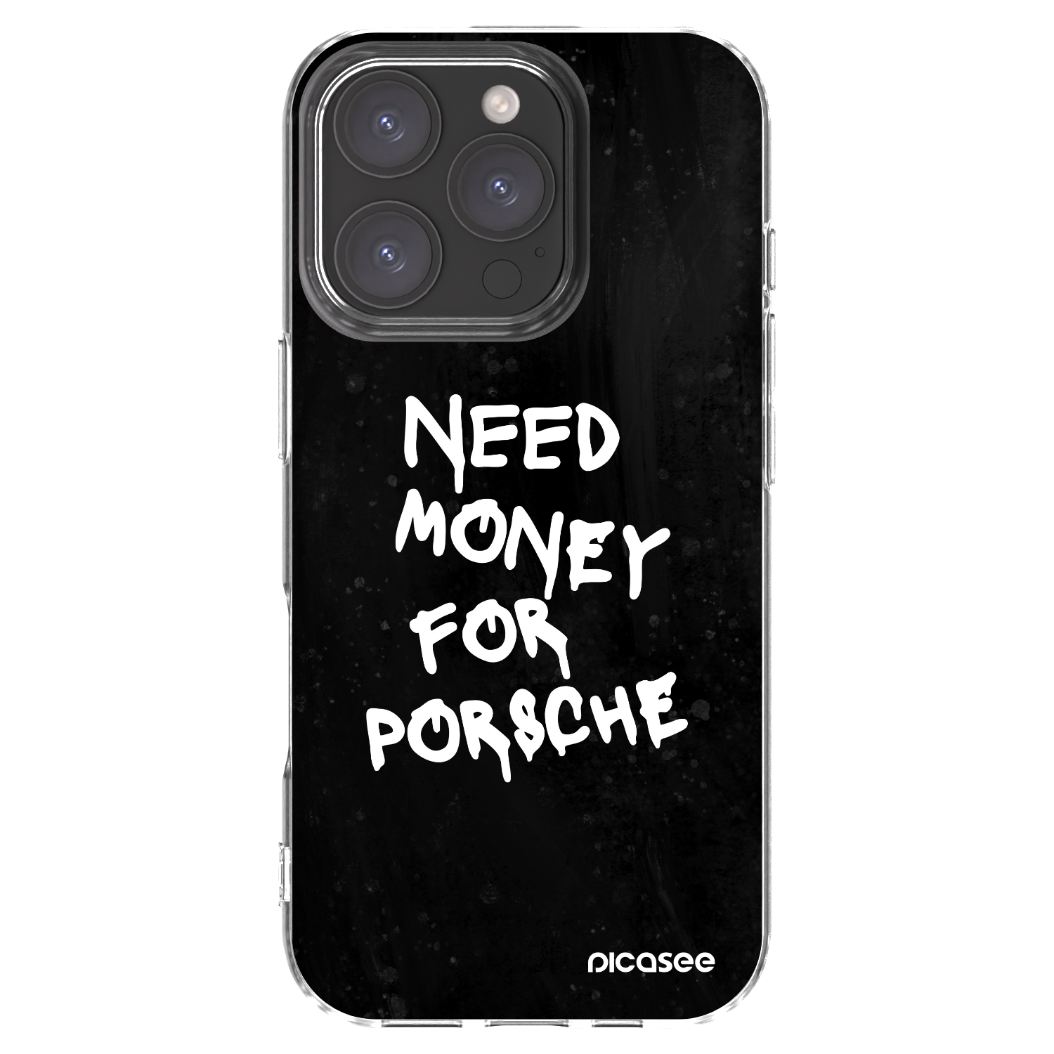 Picasee silikonowe przeźroczyste etui na Apple iPhone 16 Pro - Black Dollar