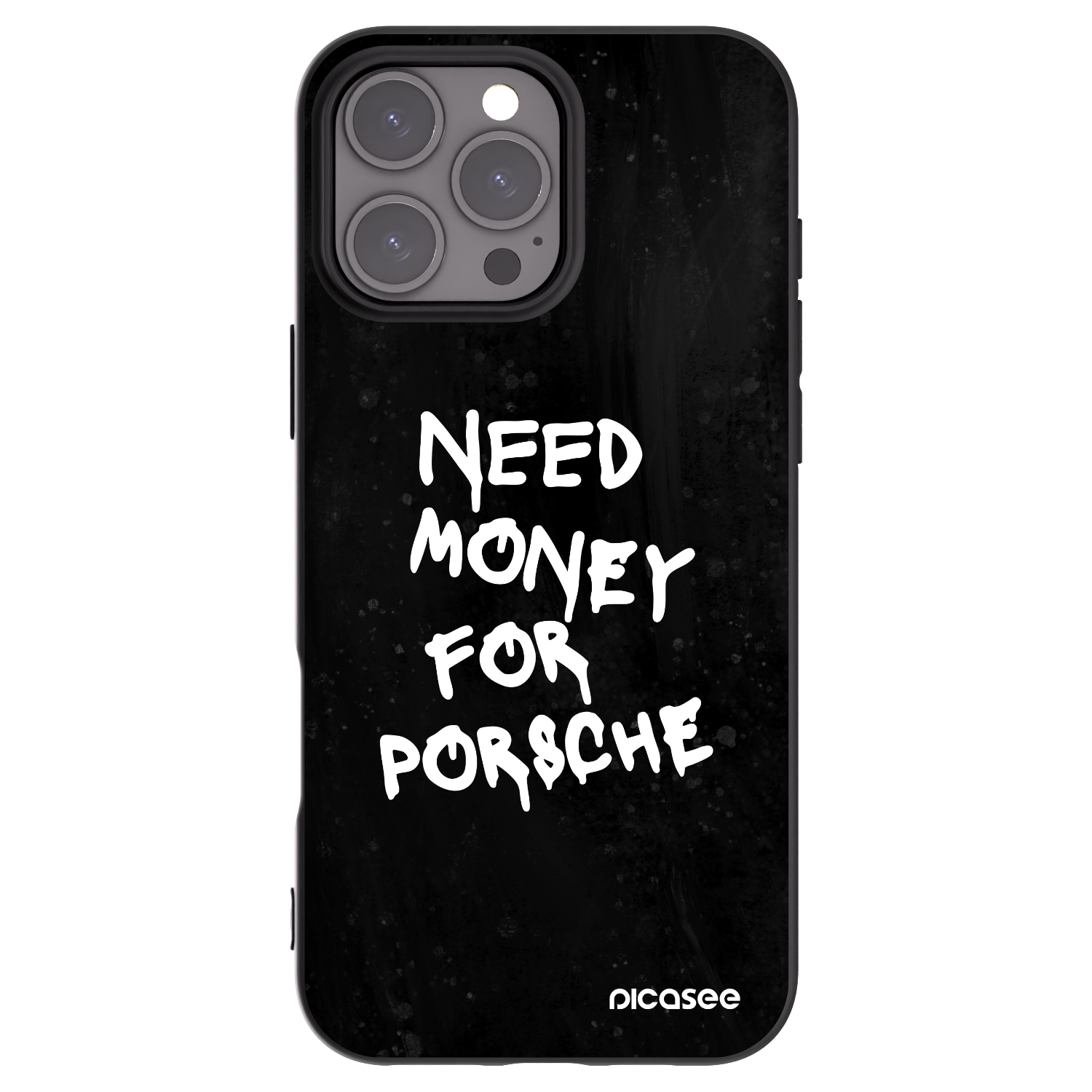 Picasee silikonowe czarne etui na Apple iPhone 16 Pro Max - Black Dollar
