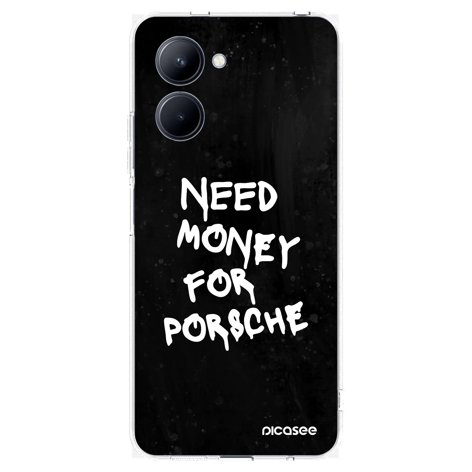 Picasee silikonowe przeźroczyste etui na Realme C33 (2023) - Black Dollar
