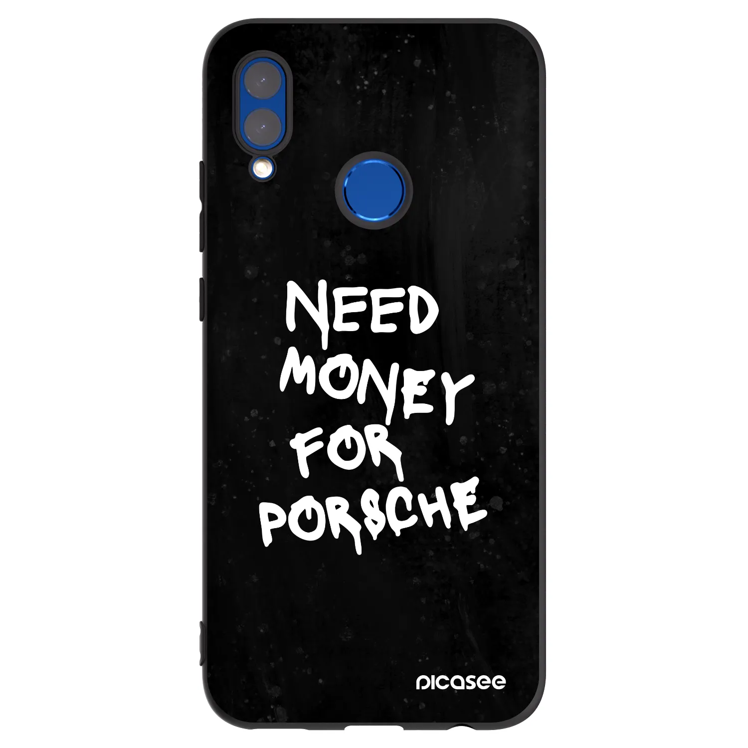 Picasee silikonowe czarne etui na Honor 10 Lite - Black Dollar