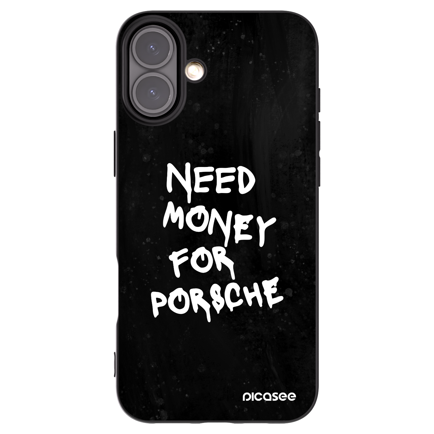 Picasee silikonowe czarne etui na Apple iPhone 16 Plus - Black Dollar