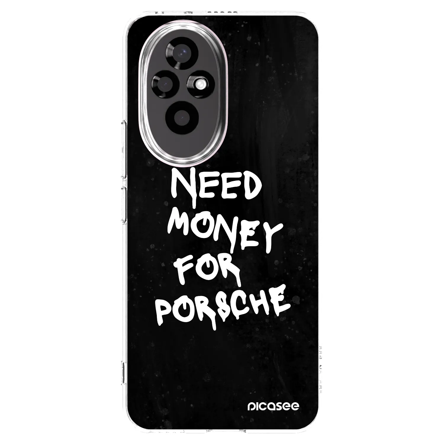 Picasee silikonowe przeźroczyste etui na Honor 200 Pro 5G - Black Dollar