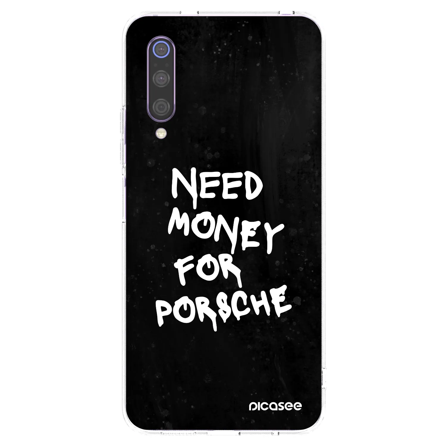 Picasee silikonowe przeźroczyste etui na Xiaomi Mi 9 - Black Dollar