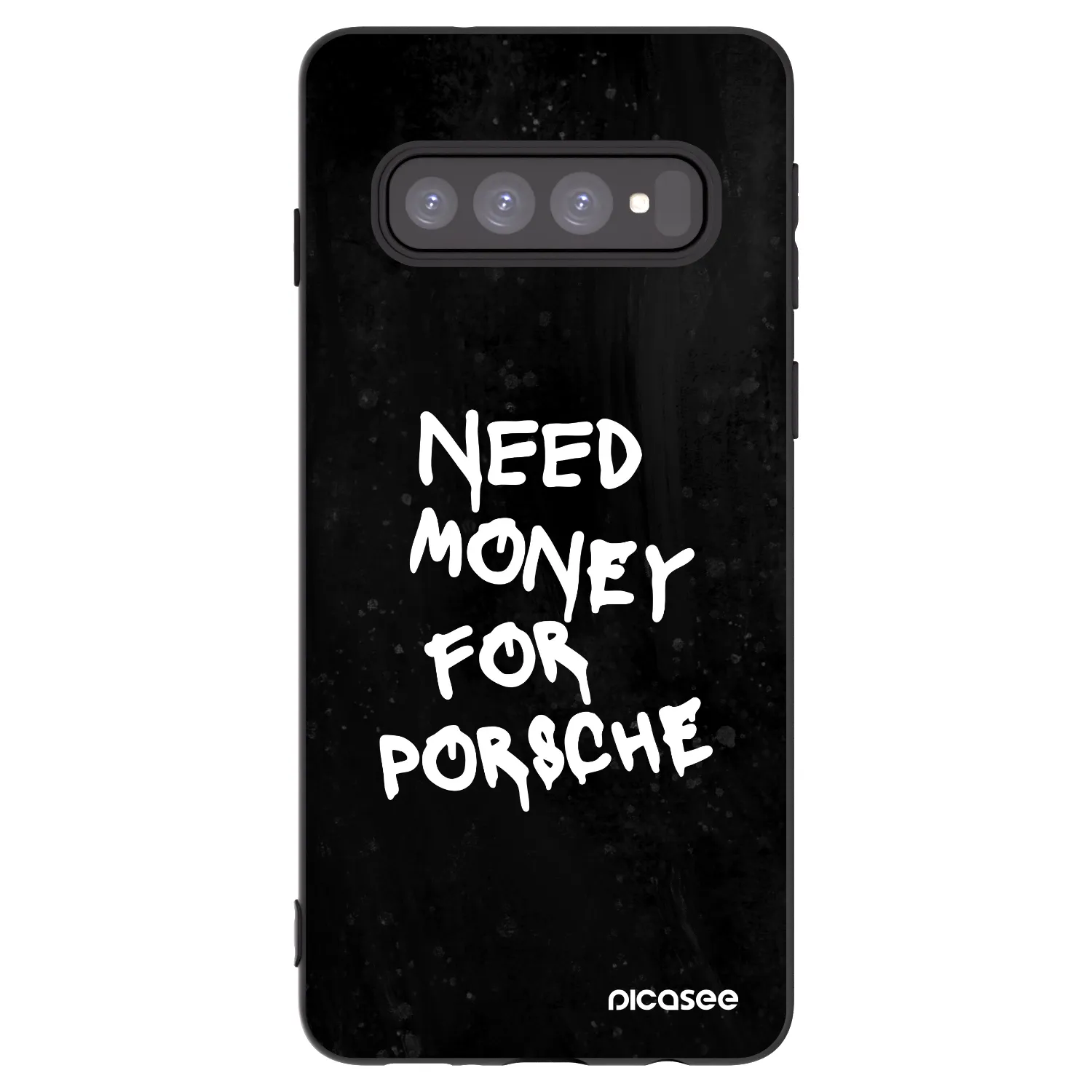 Picasee silikonowe czarne etui na Samsung Galaxy S10 G973 - Black Dollar